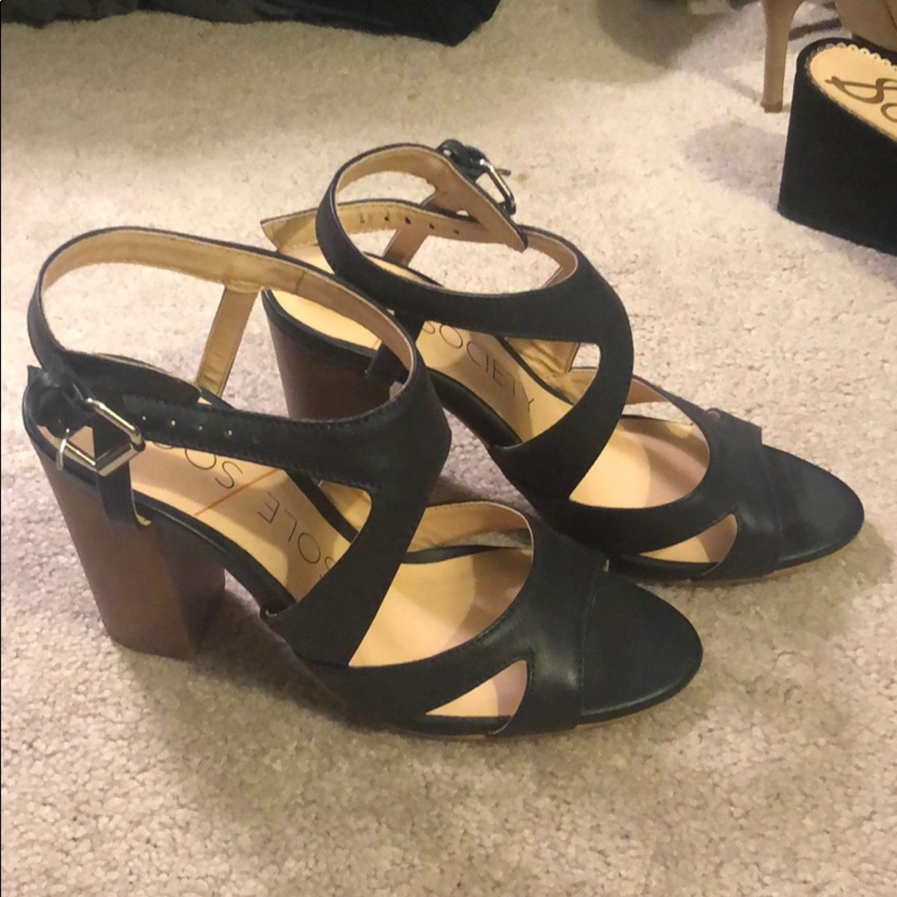 Sole society blue heeled sandals - NWT never worn